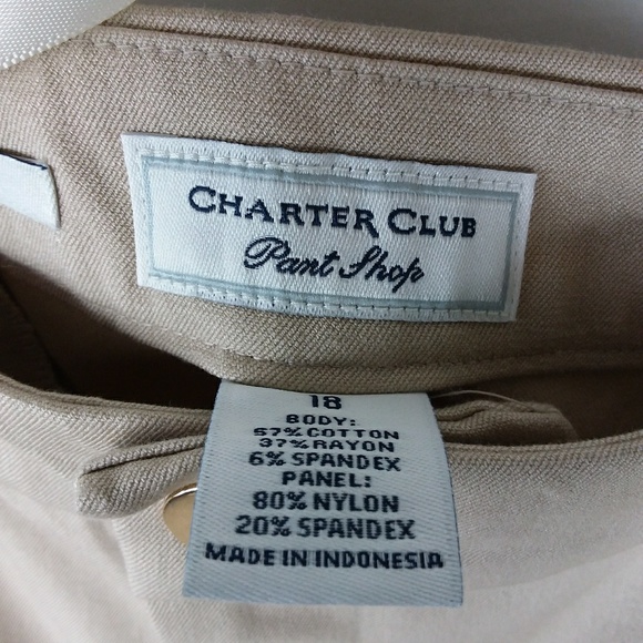 Charter Club Pants Slim Leg Classic Fit NWT- ZZ - Picture 4 of 5